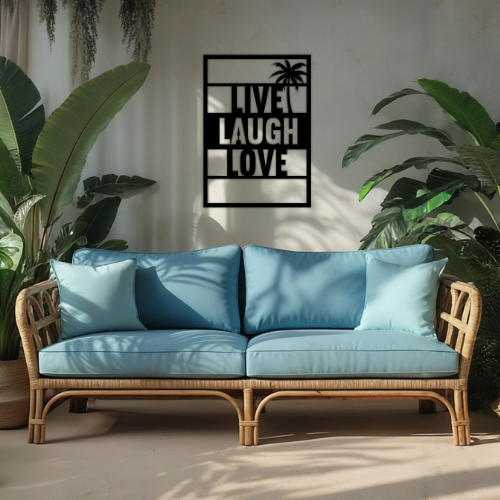 Live, Laugh, Love Island Metal Art